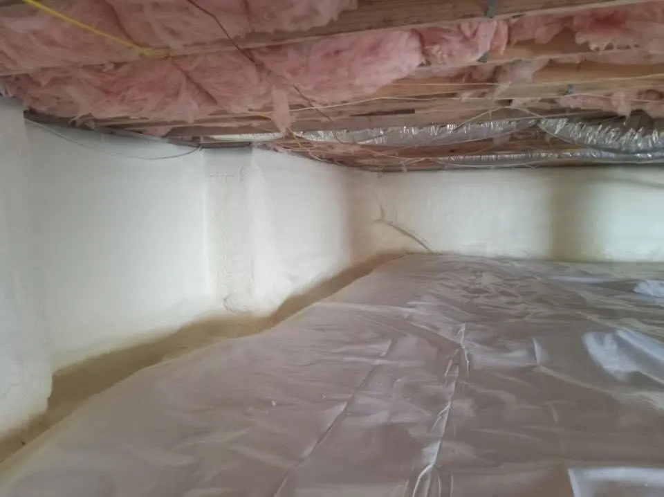 Crawl space encapsulation with closed-cell spray foam for Metal Roof Coating in Loganville
